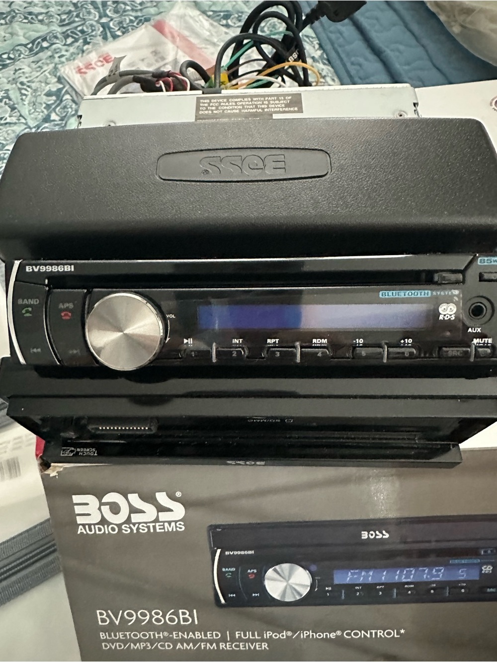 Boss BV9986BI Black Car Stereo Receiver with Blue Display